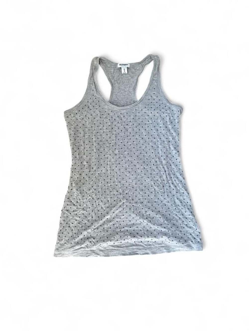 Y2K Old Navy Gray Studded Halter Tank Top – Size XS